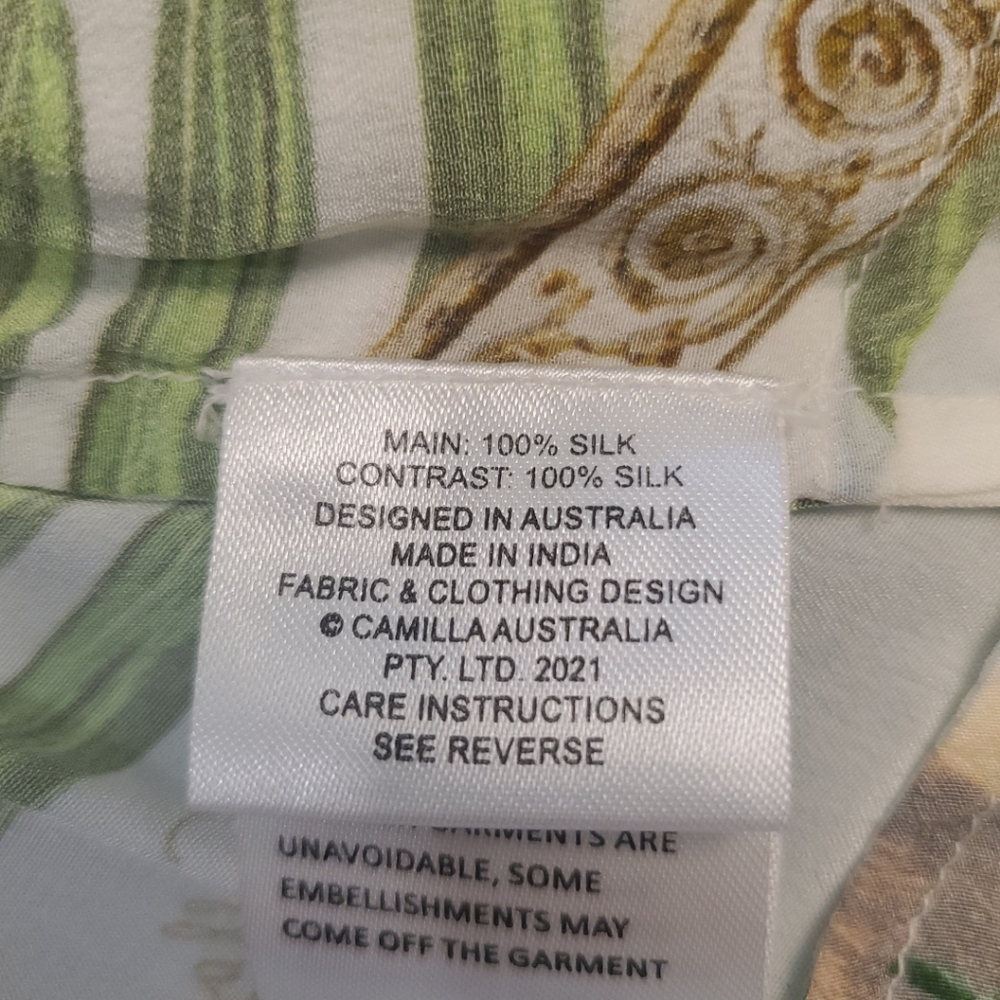 CAMILLA Silk Floral and Animal Print Off-the-Shoulder Mini Dress - Picture 11 of 14